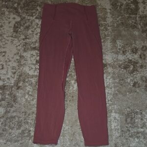 Lululemon Burgundy High-Waisted Leggings Size 6